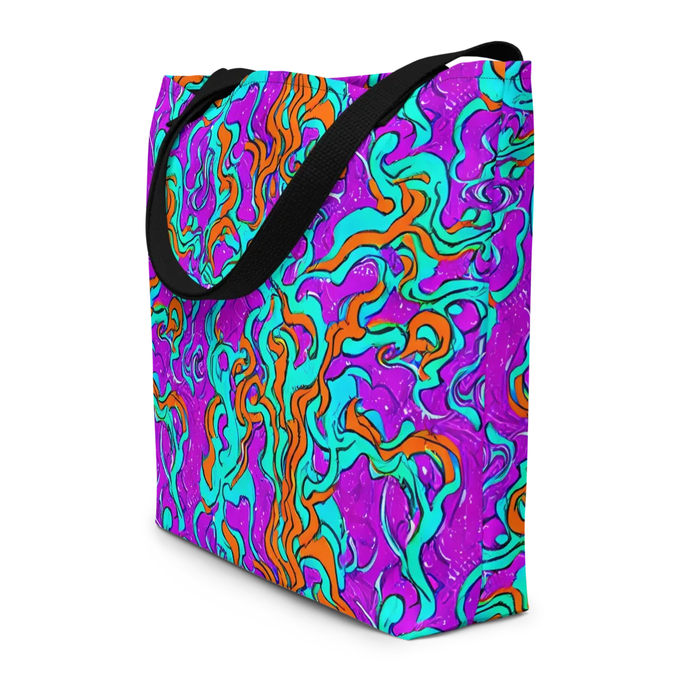 Psychic Ribbons on Large Tote Bag W/ Pocket — Front
