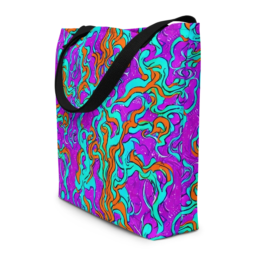 Psychic Ribbons on Large Tote Bag W/ Pocket — Front