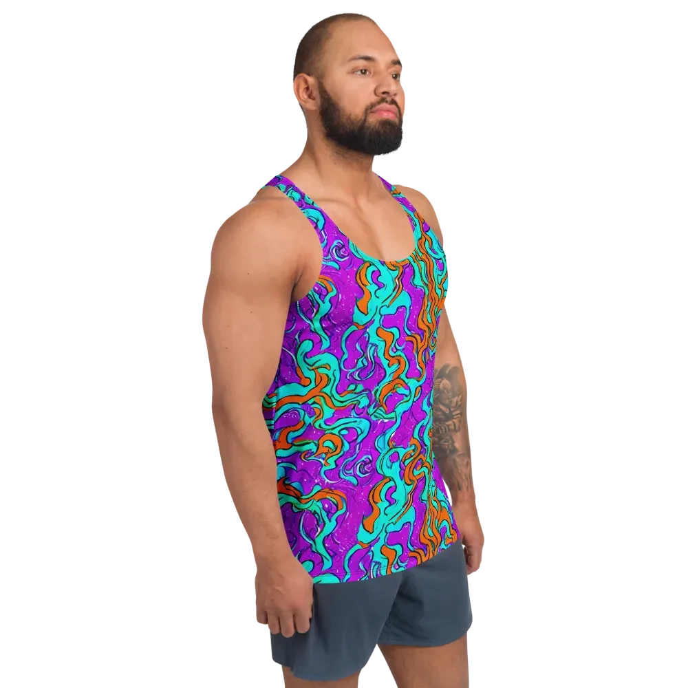 Psychic Ribbons on Men's Tank Top — Right Front