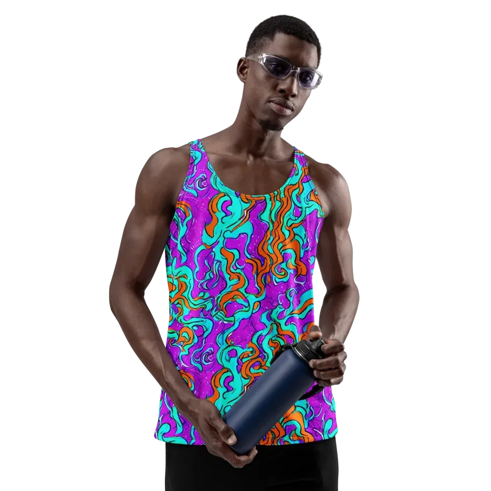 Psychic Ribbons on Men's Tank Top — Front