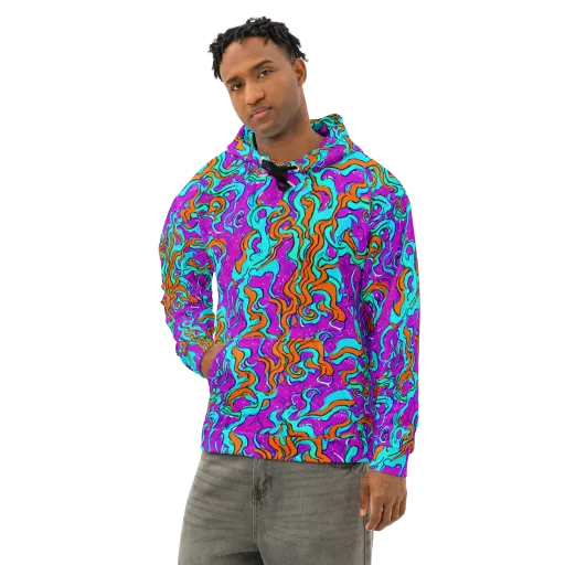 Psychic Ribbons on a Cotton Hoodie