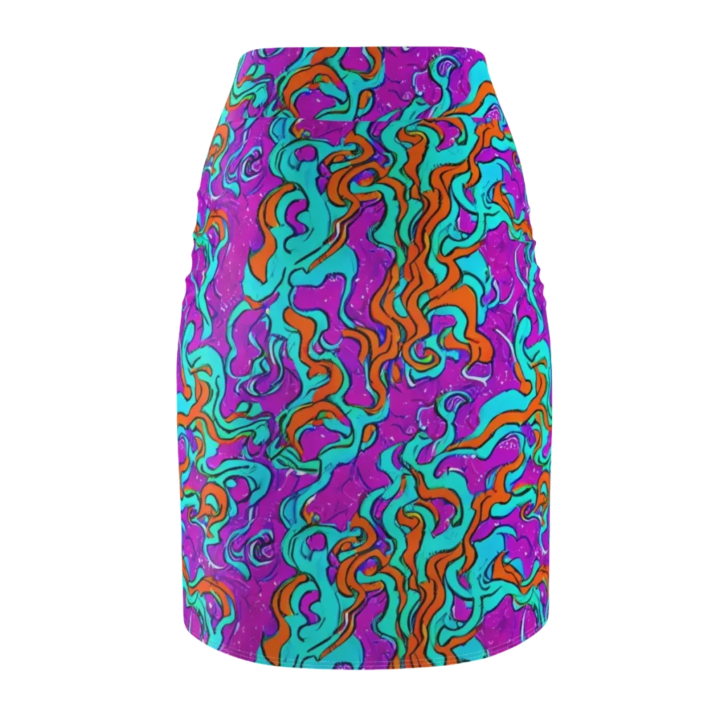 Psychic Ribbons on Pencil Skirt — Back
