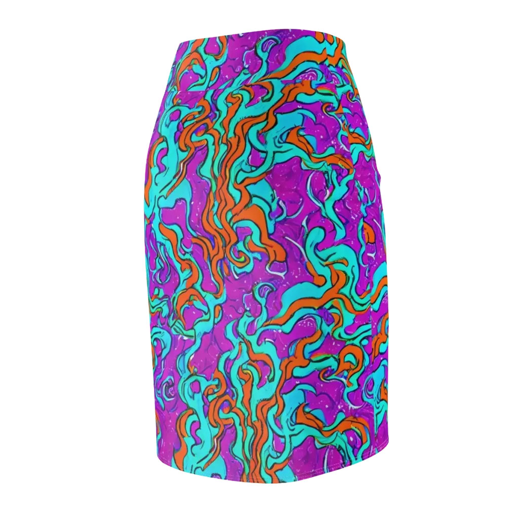 Psychic Ribbons on Pencil Skirt — Back Side