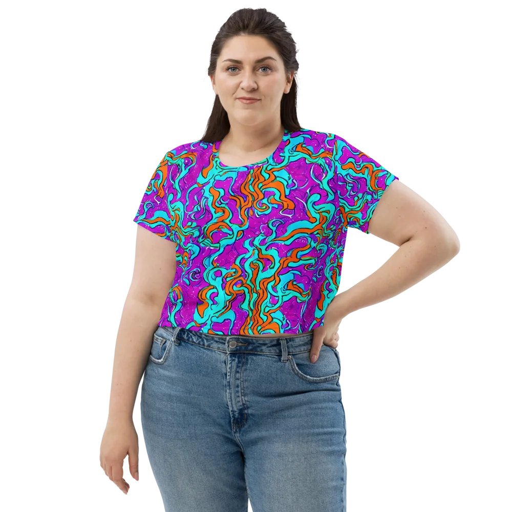 Psychic Ribbons on Crop Tee — Front