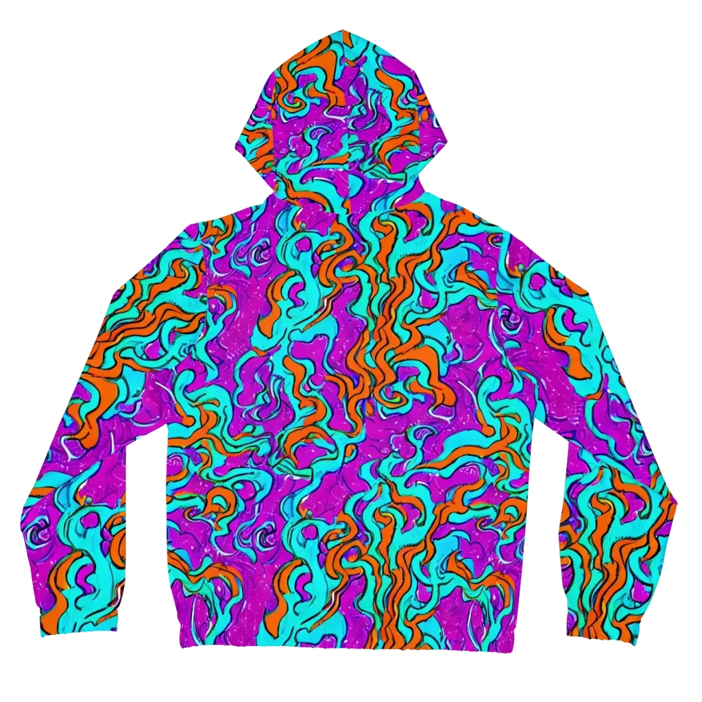 Psychic Ribbons on Women's Full-Zip Hoodie — Back