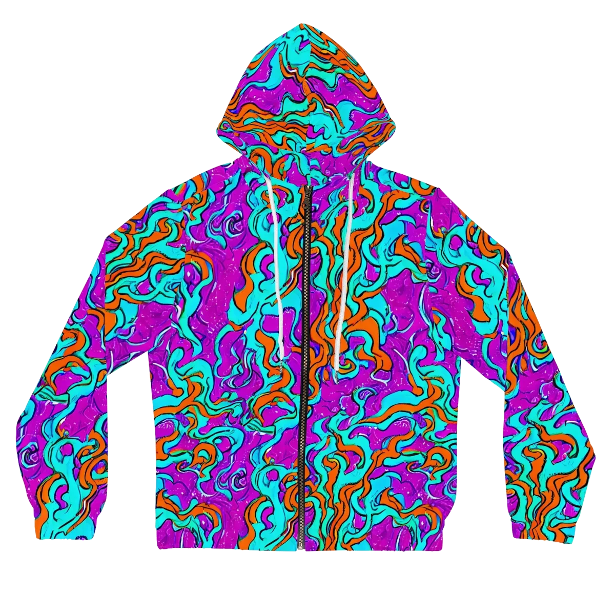 Psychic Ribbons on Women's Full-Zip Hoodie — Front