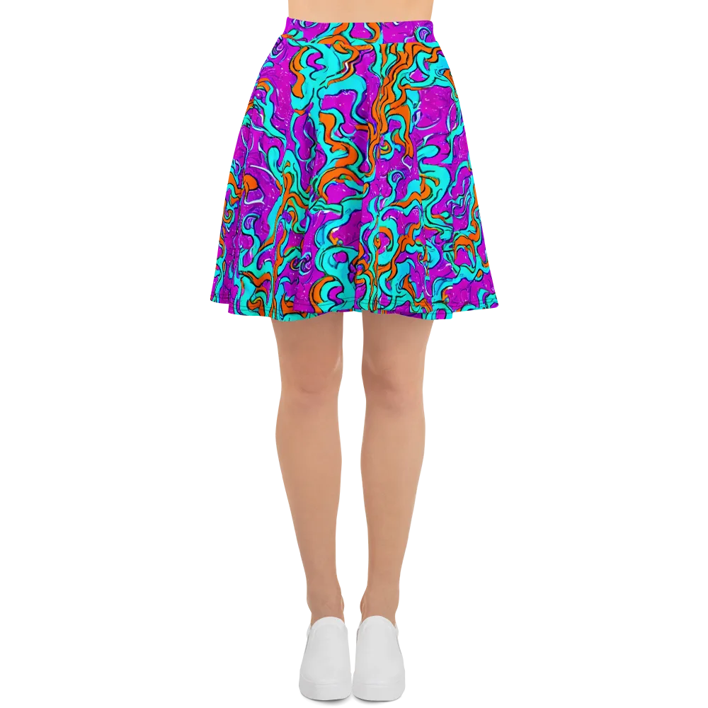 Psychic Ribbons on Skater Skirt — Front
