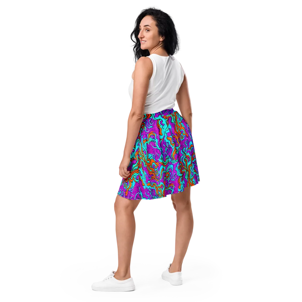 Psychic Ribbons on Skater Skirt — Back