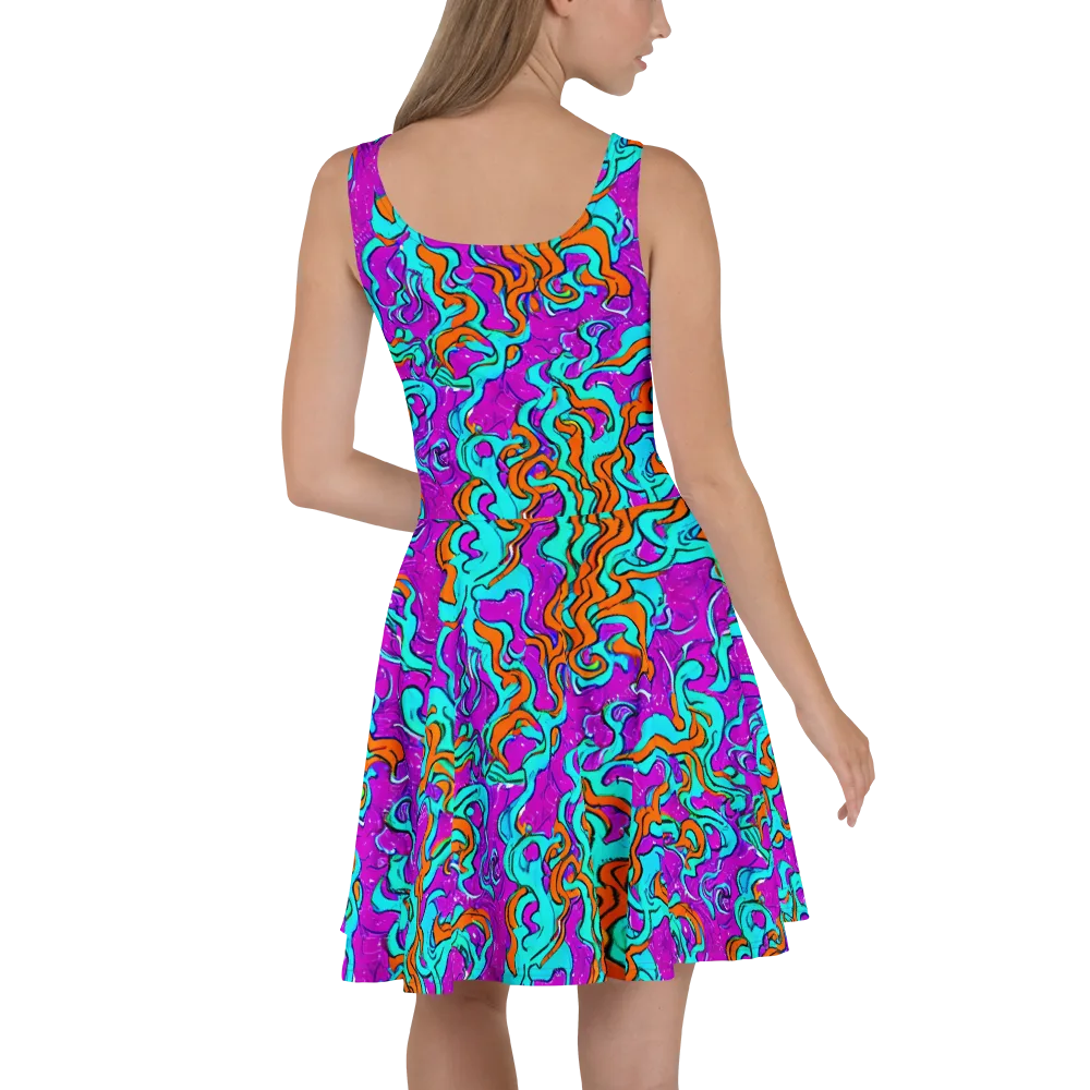 Psychic Ribbons on Skater Dress — Back