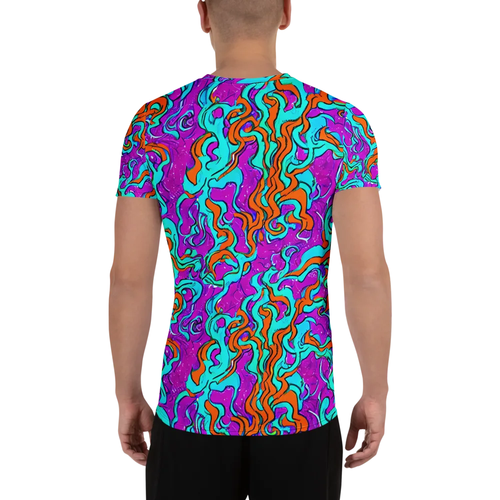 Psychic Ribbons on Men's Athletic T-Shirt — Back