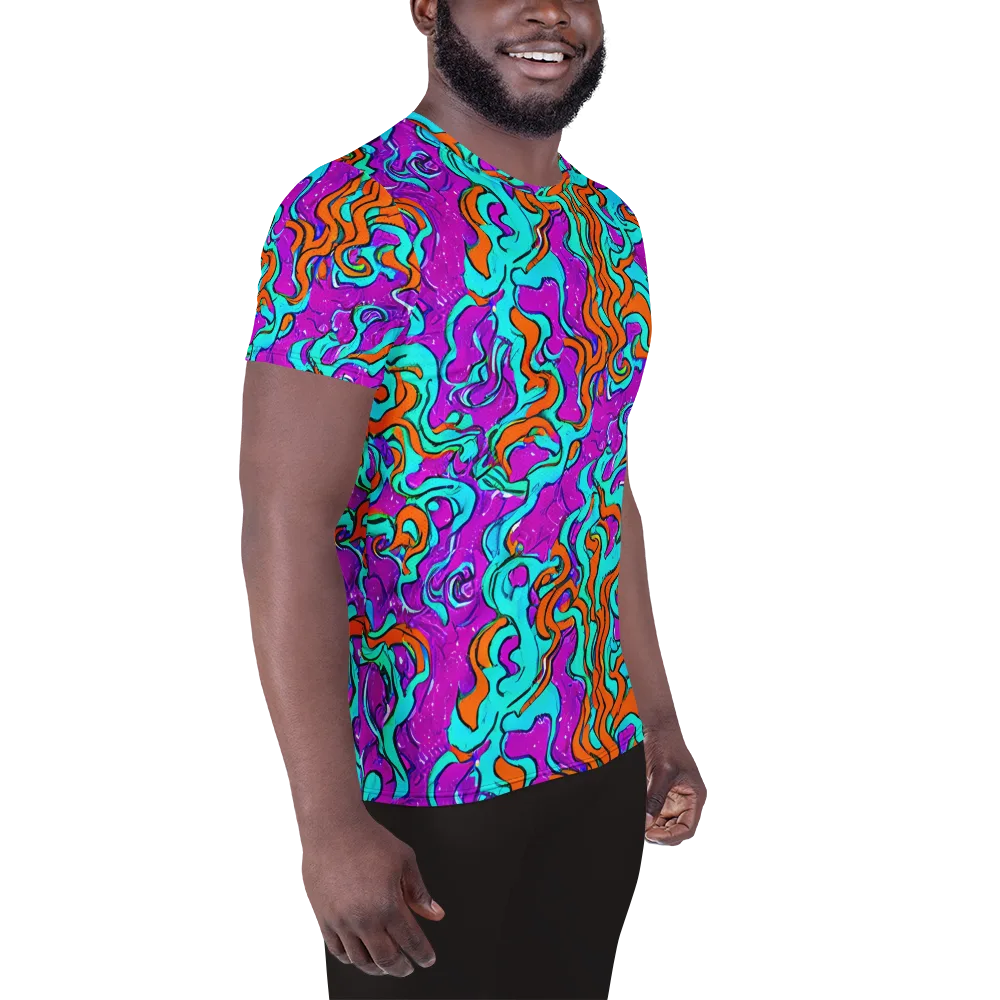 Psychic Ribbons on Men's Athletic T-Shirt — Right
