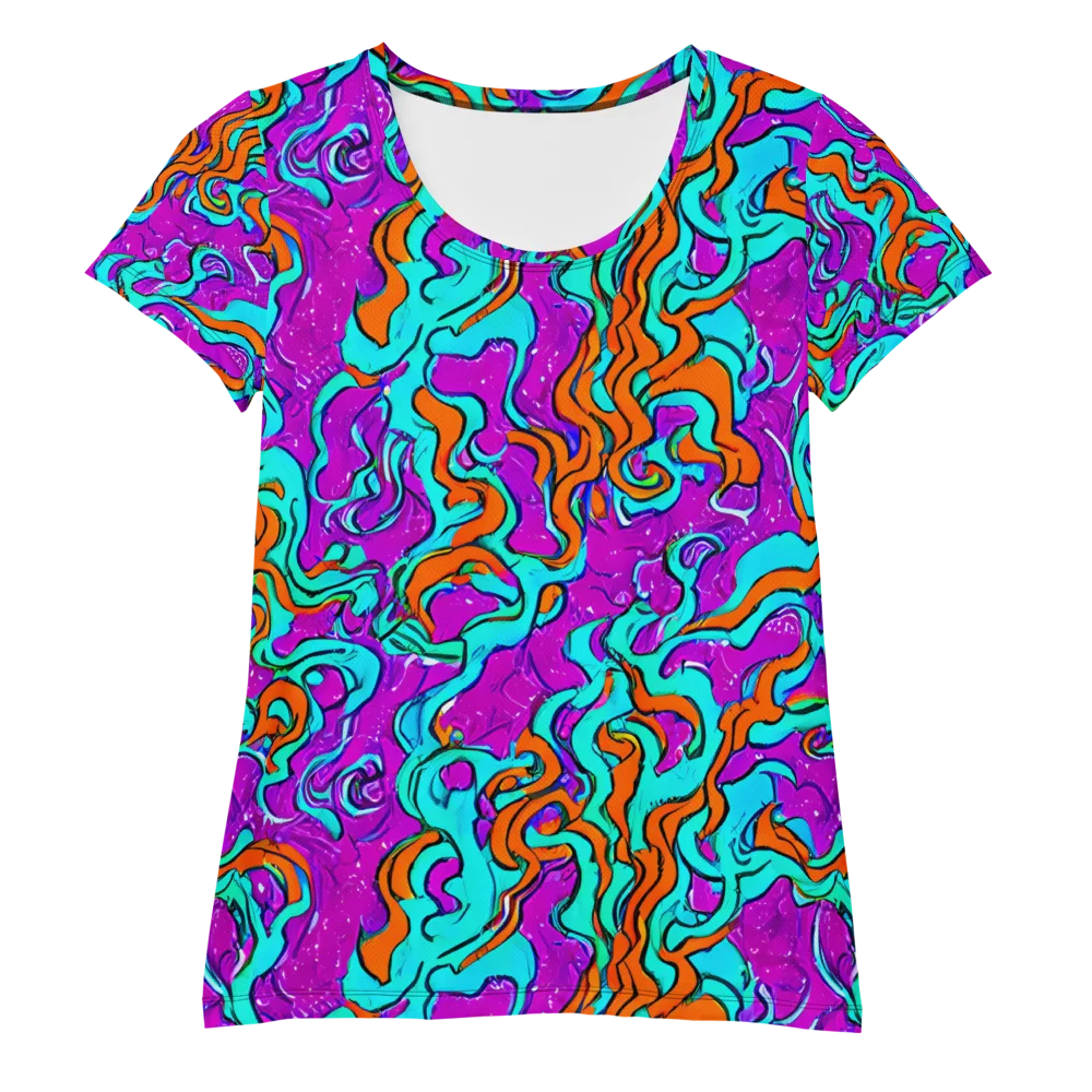 Psychic Ribbons on Women's Athletic T-Shirt — Front