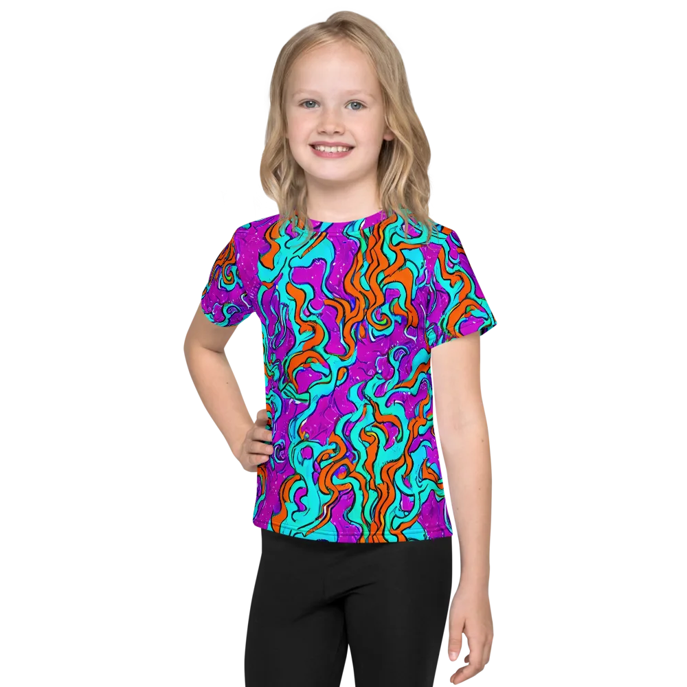 Psychic Ribbons on Kids Crew Neck T-Shirt — Front