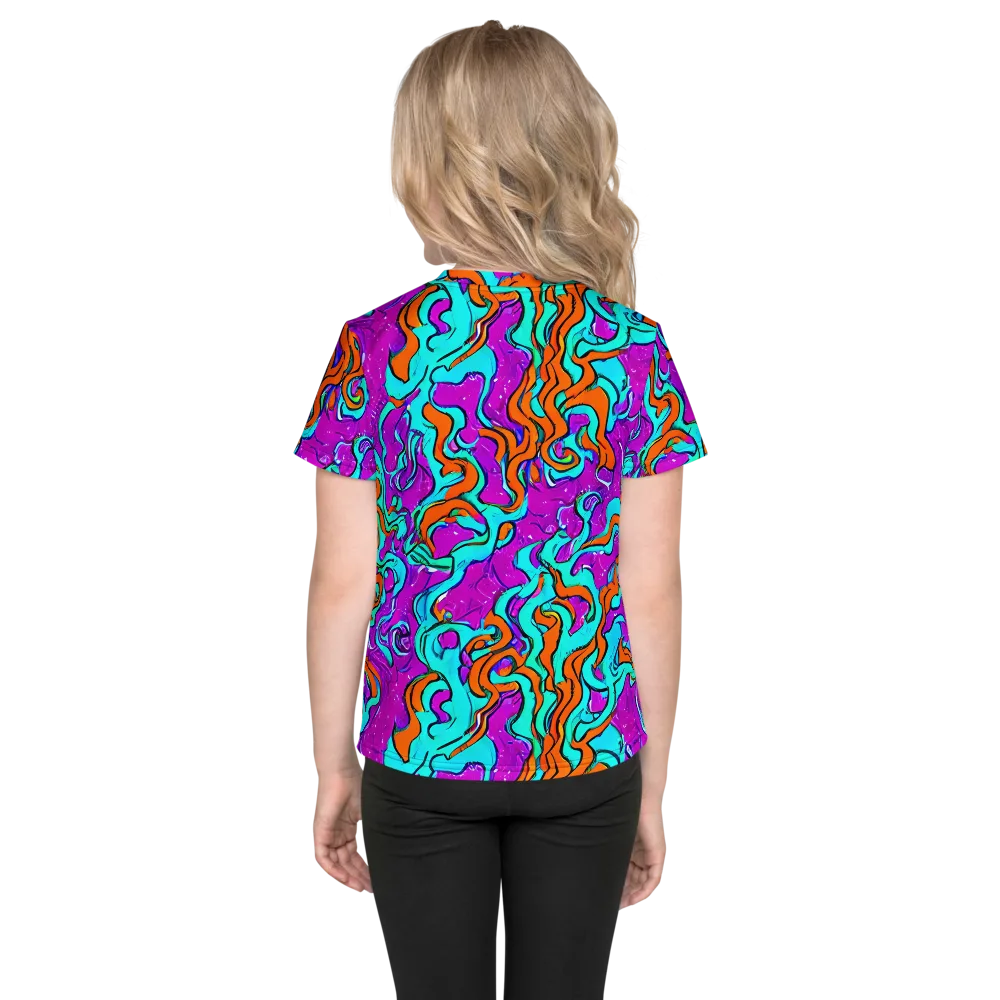 Psychic Ribbons on Kids Crew Neck T-Shirt — Back