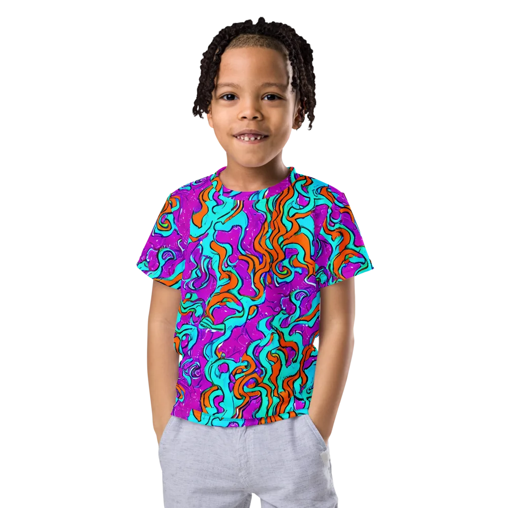 Psychic Ribbons on Kids Crew Neck T-Shirt — Front