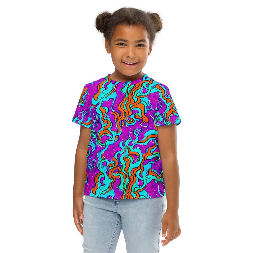 Psychic Ribbons on Kids Crew Neck T-Shirt — Front