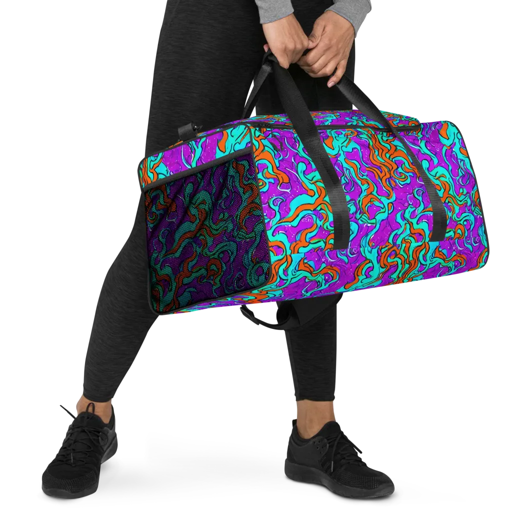 Psychic Ribbons on Duffle Bag — Right Front