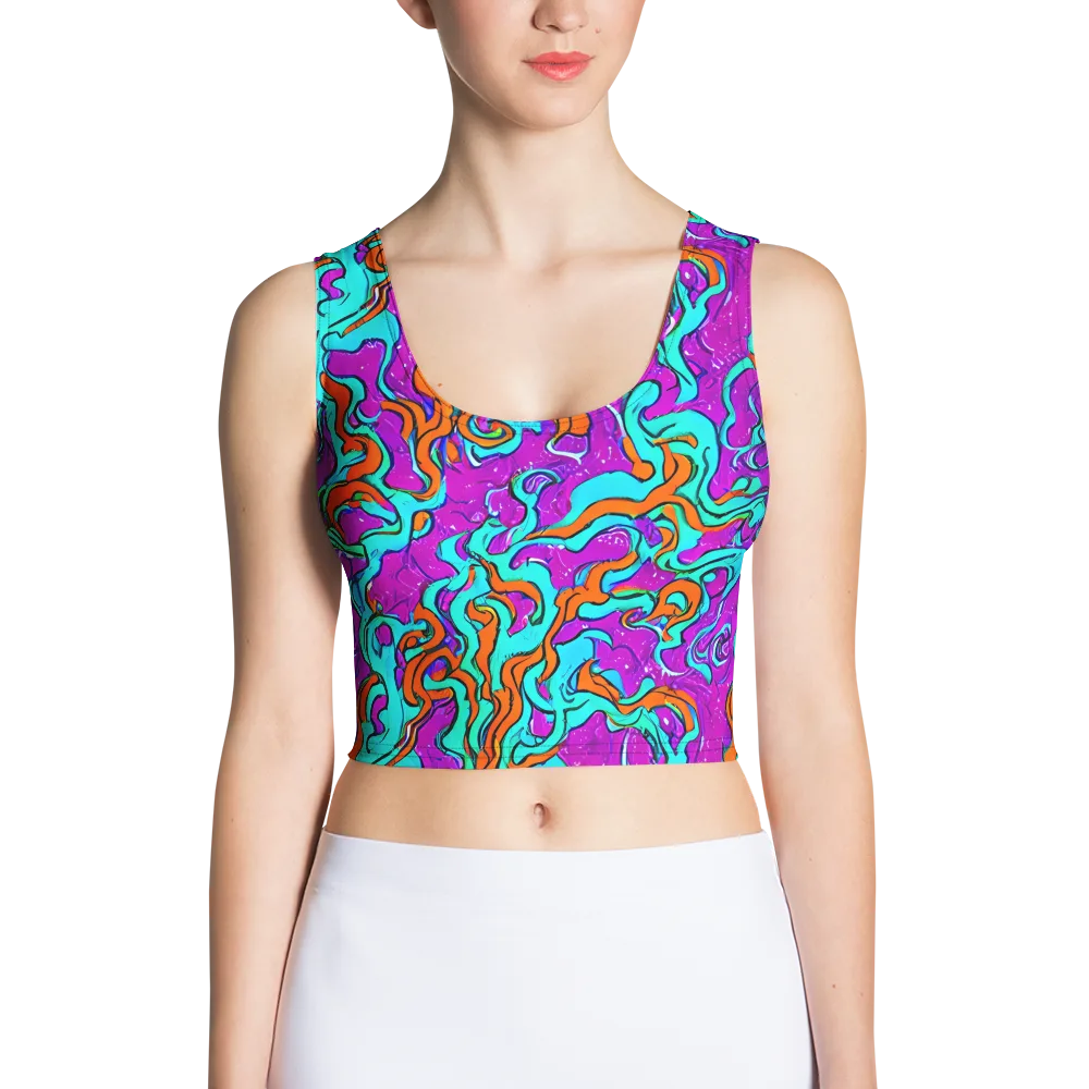 Psychic Ribbons on Crop Top — Front