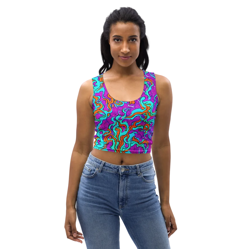 Psychic Ribbons on Crop Top — Front
