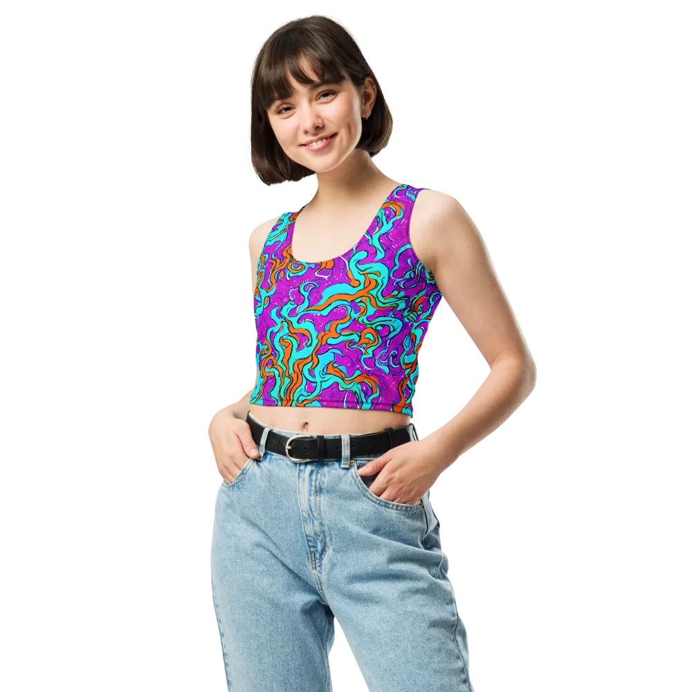 Psychic Ribbons on Crop Top — Front