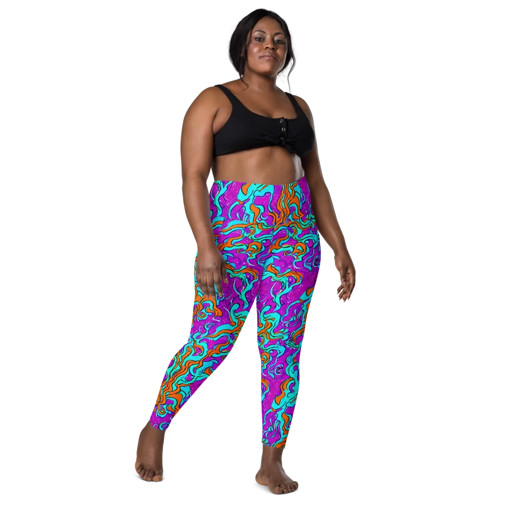 Psychic Ribbons on Leggings with Pockets — Front