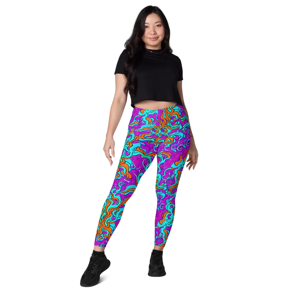 Psychic Ribbons on Leggings with Pockets — Front