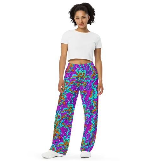Psychic Ribbons on a Wide-Leg Pants