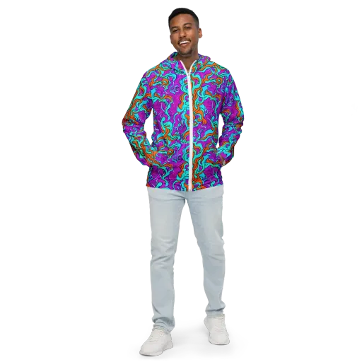 Psychic Ribbons on a Men's Windbreaker