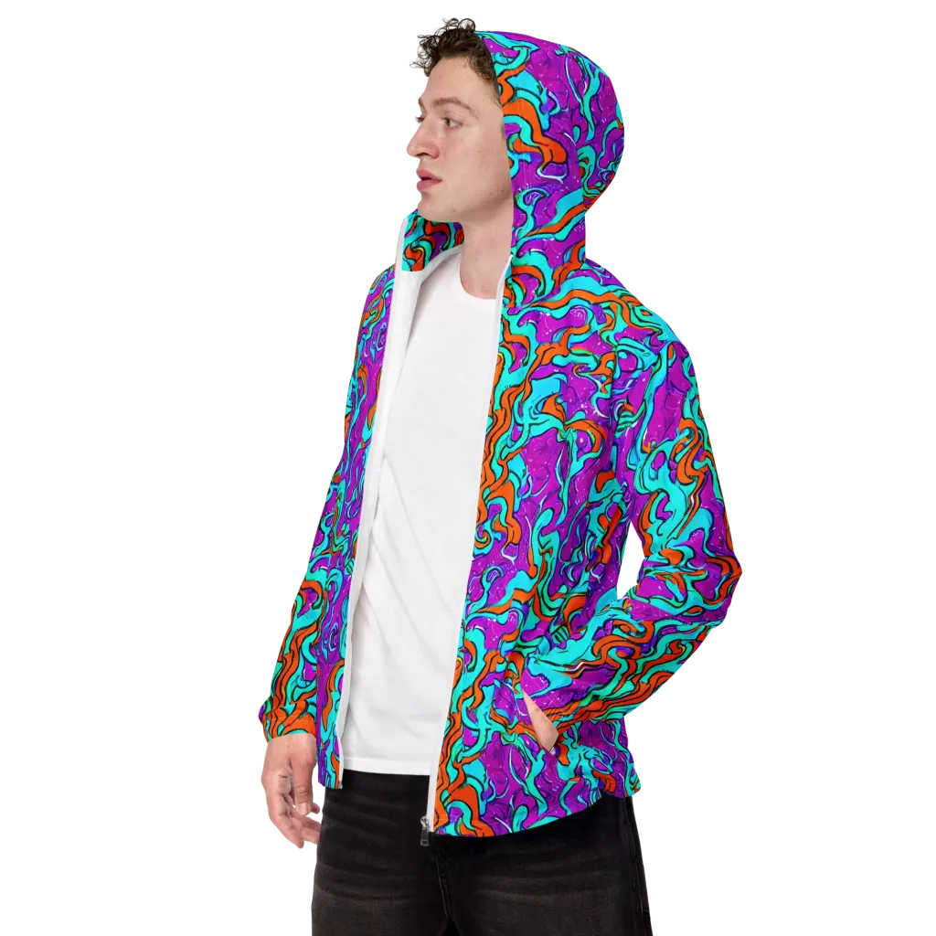 Psychic Ribbons on Men's Windbreaker — Left Front