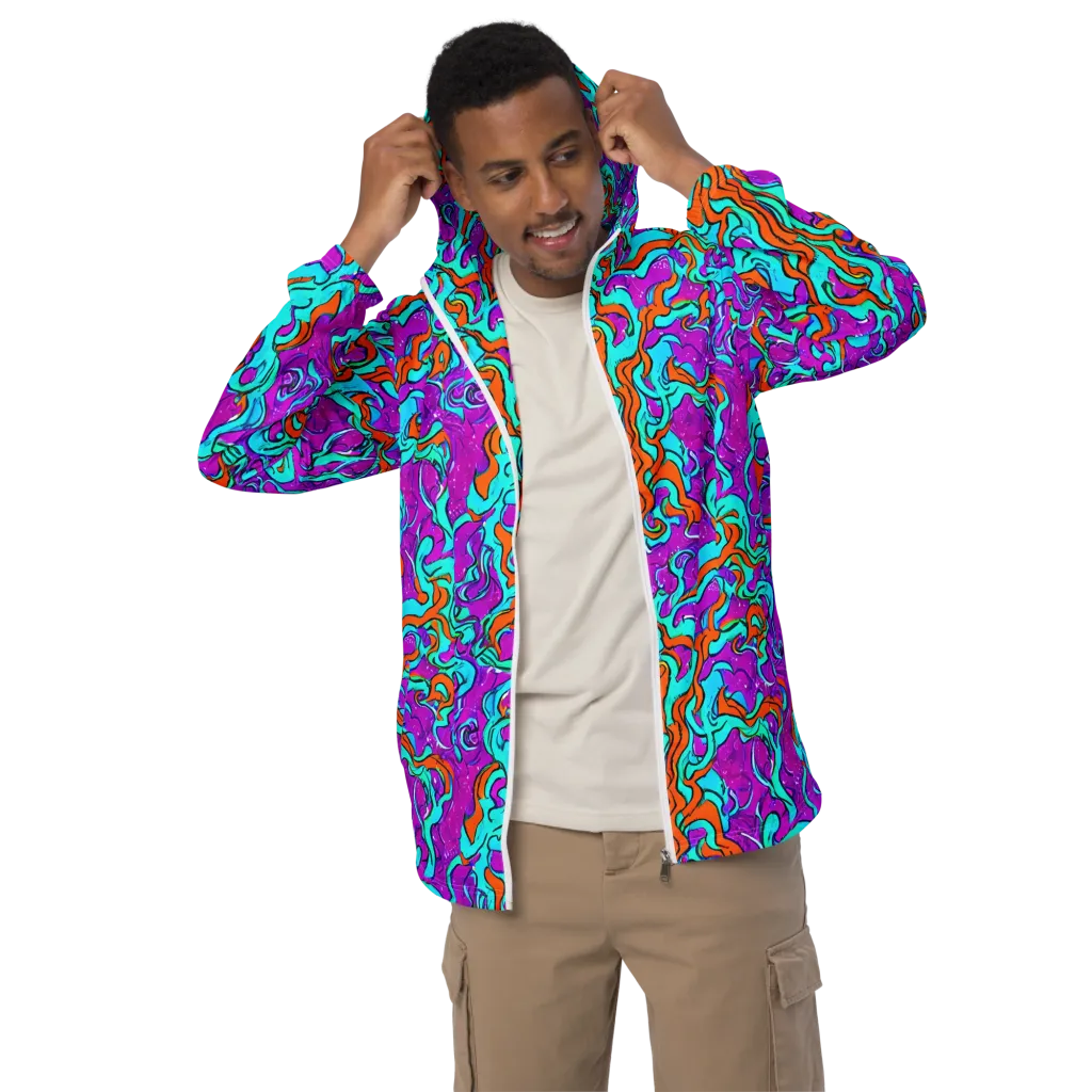 Psychic Ribbons on Men's Windbreaker — Front