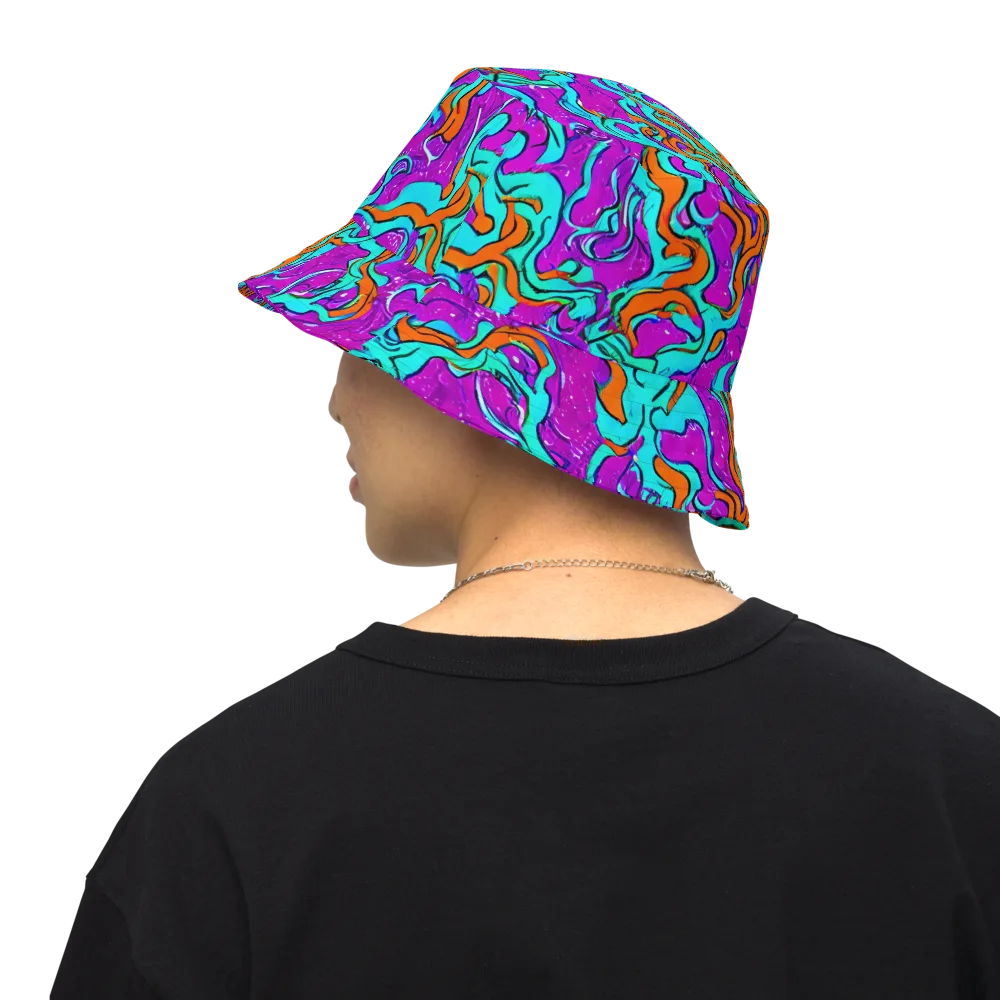 Psychic Ribbons on Reversible Bucket Hat — Back Inside