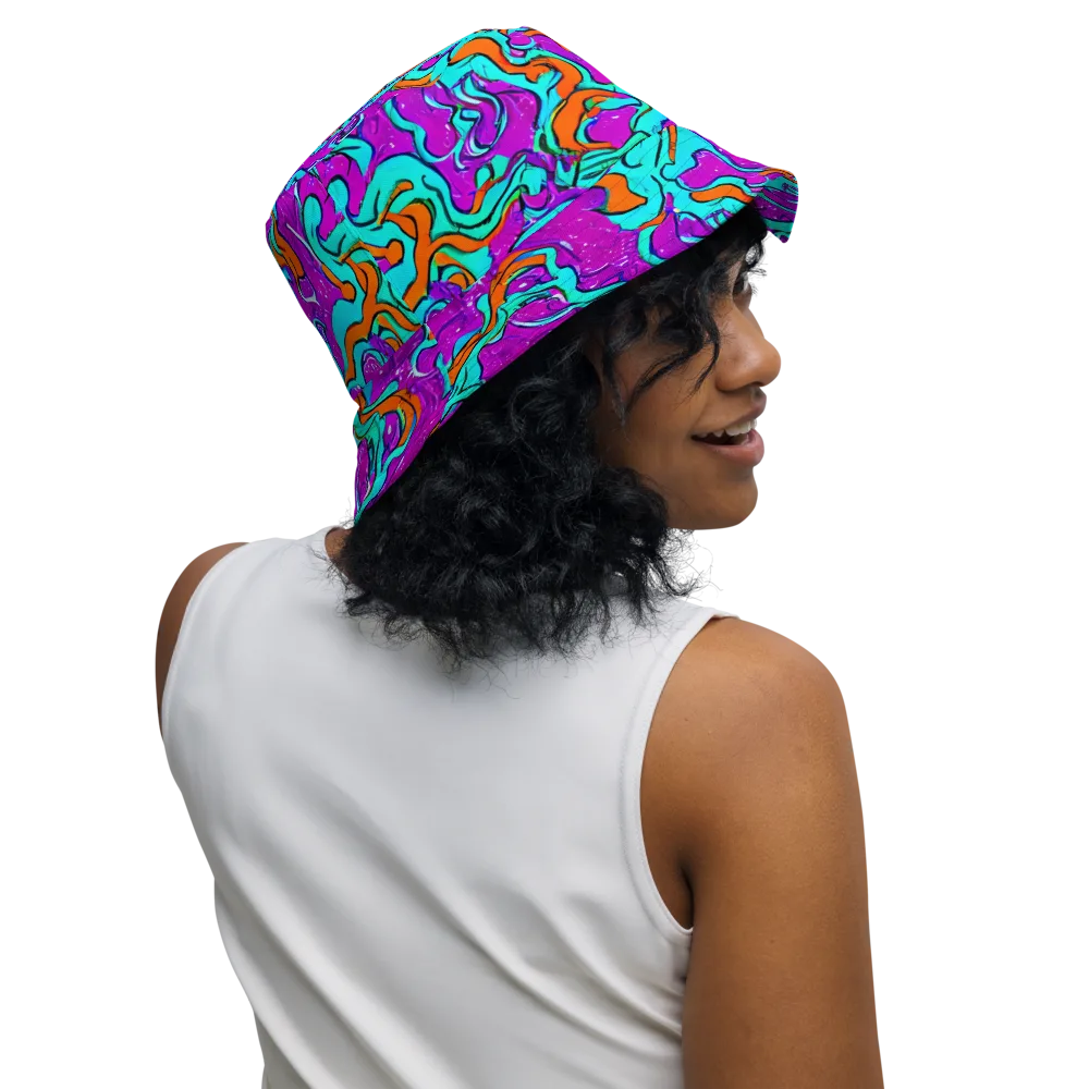 Psychic Ribbons on Reversible Bucket Hat — Right Outside