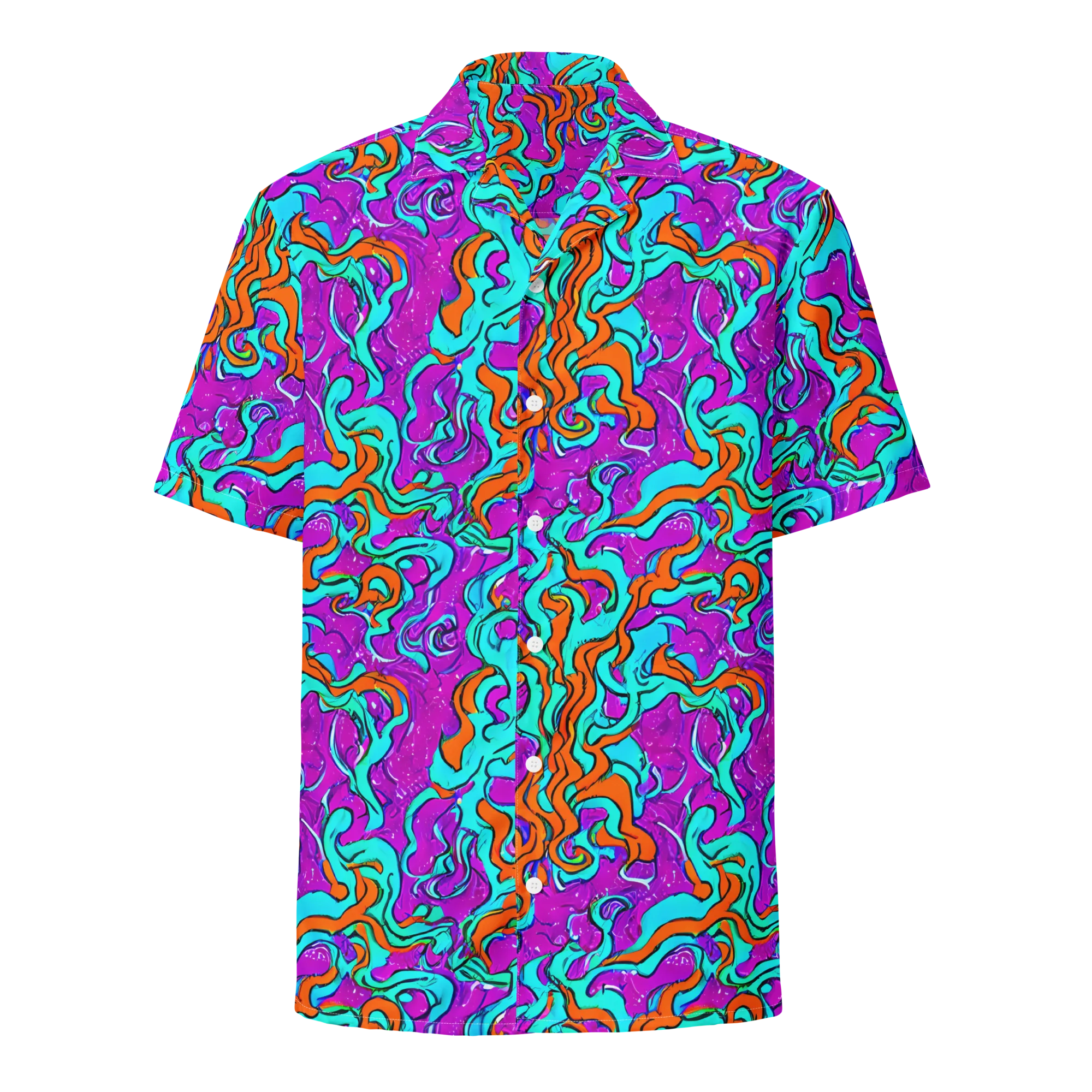 Psychic Ribbons on Button Shirt — Front