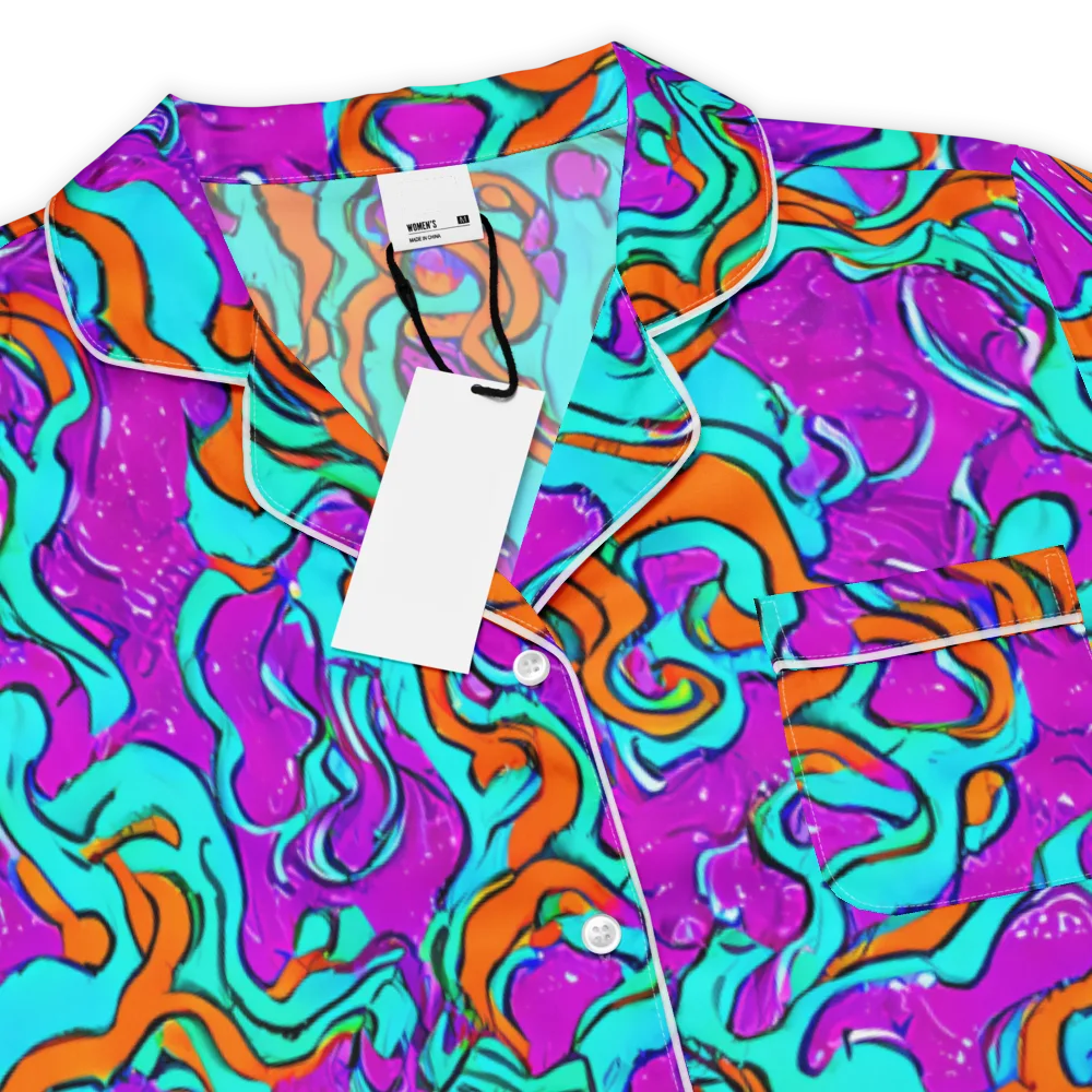 Psychic Ribbons on Women's Short Sleeve Pajama Top — Product details