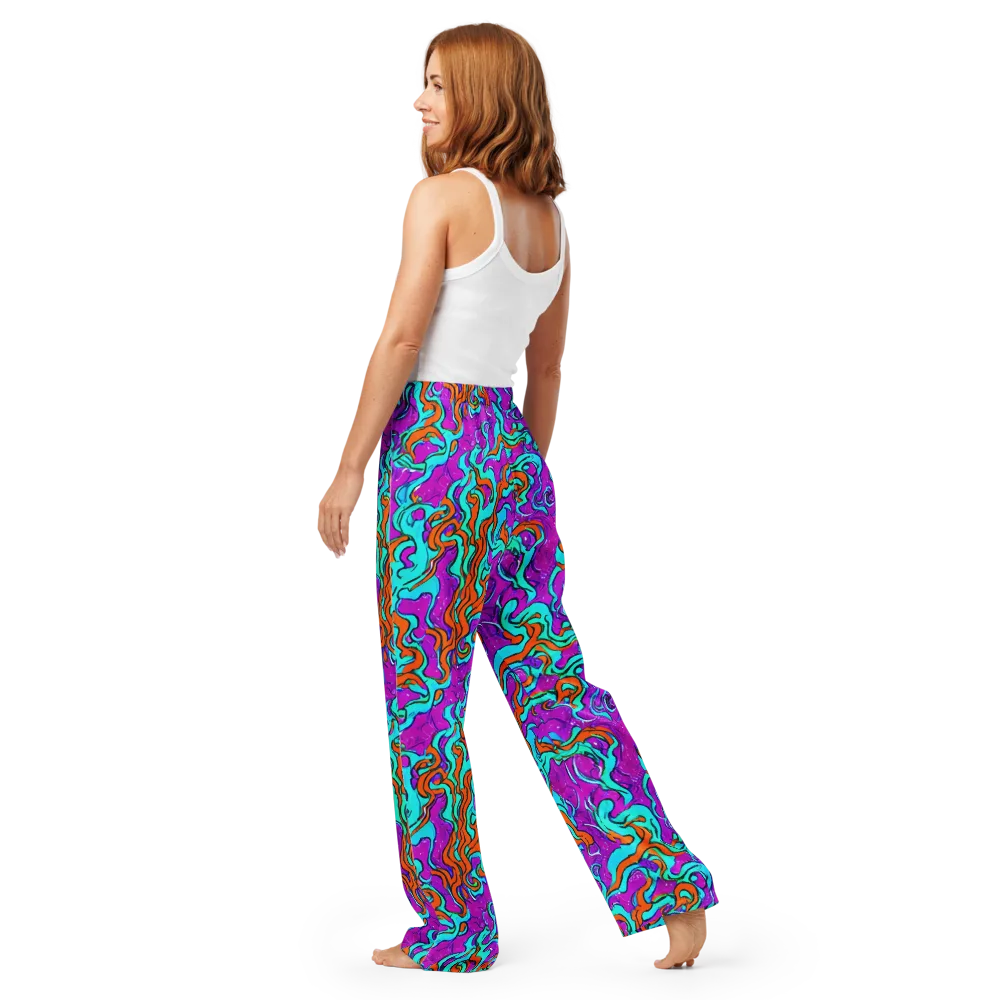 Psychic Ribbons on Women's Pajama Pants — Back
