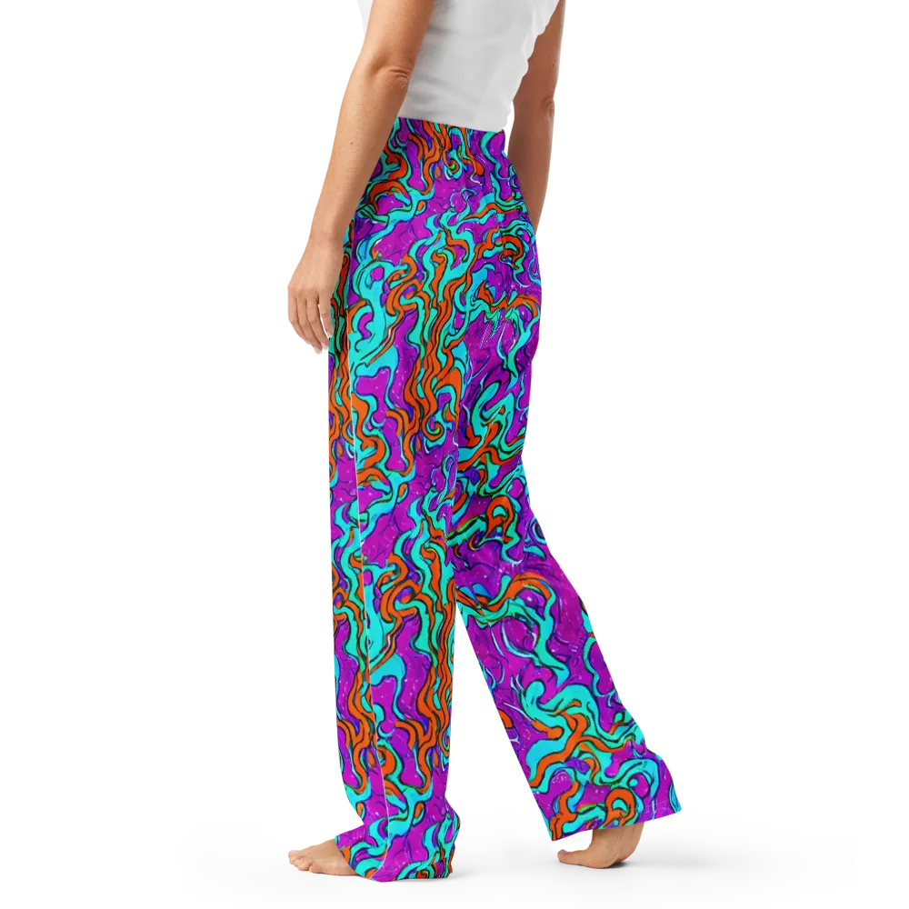 Psychic Ribbons on Women's Pajama Pants — Left