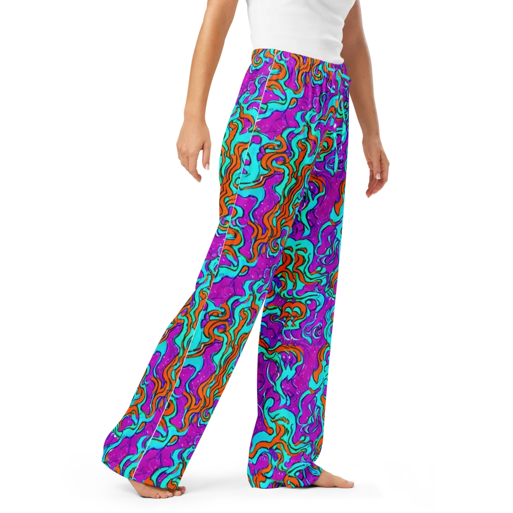 Psychic Ribbons on Women's Pajama Pants — Right Front