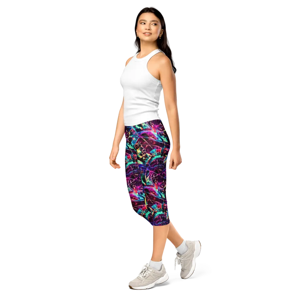 Plasma Pulse on Capri Leggings — Left Front