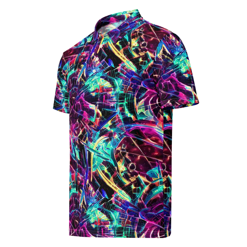 Plasma Pulse on Men's Slim Fit Polo Shirt — Left Front