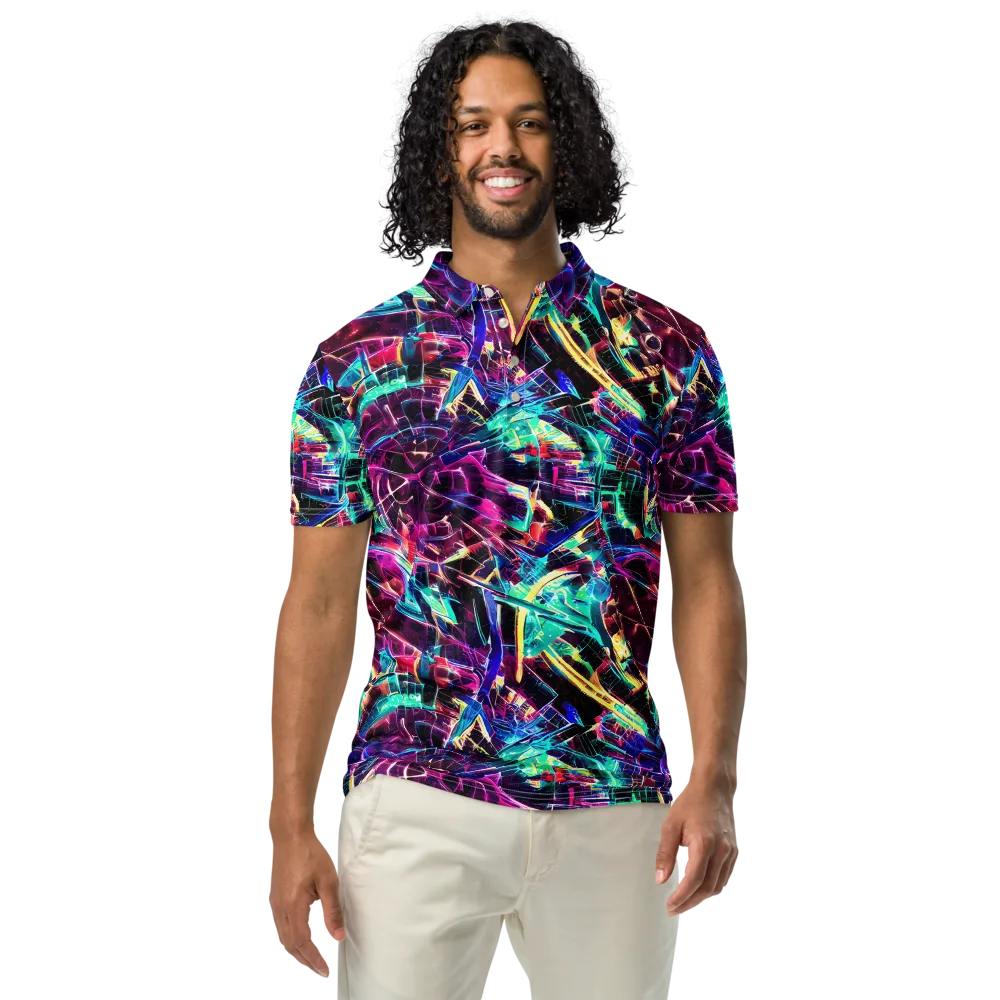 Plasma Pulse on Men's Slim Fit Polo Shirt — Front