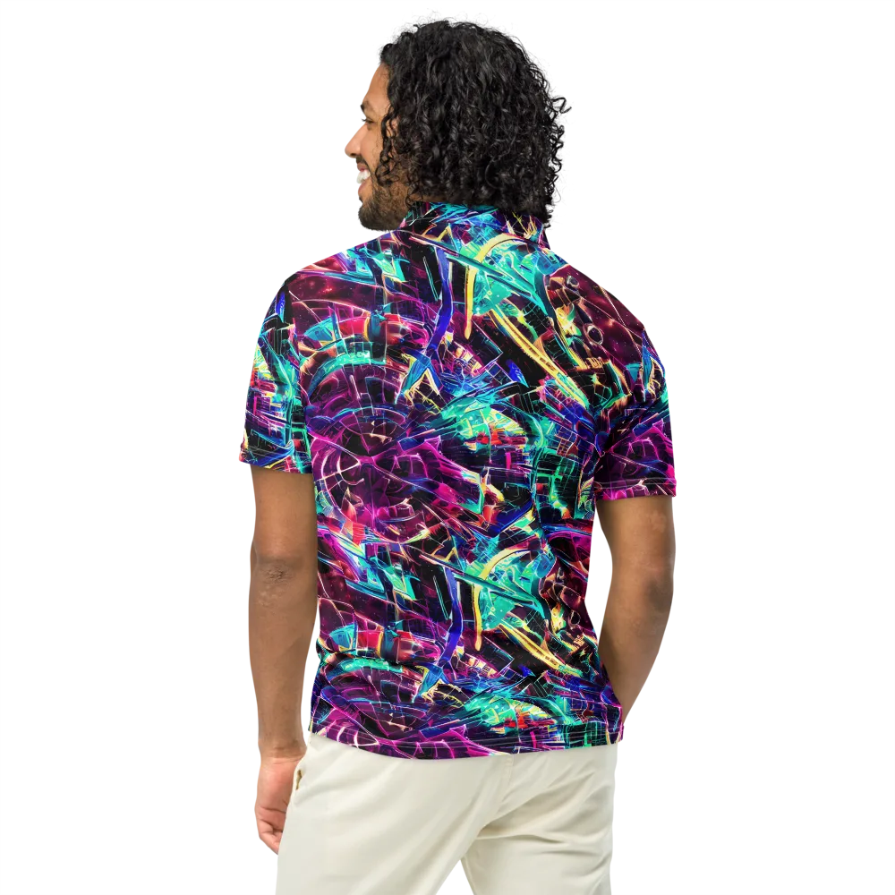Plasma Pulse on Men's Slim Fit Polo Shirt — Back