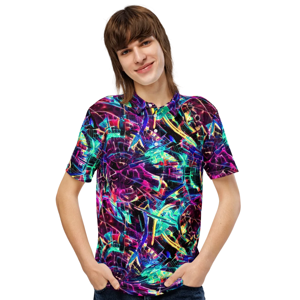 Plasma Pulse on Men's Slim Fit Polo Shirt — Front
