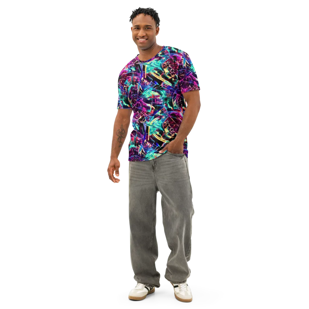 Plasma Pulse on Men's Cotton Crew Neck T-Shirt — Front