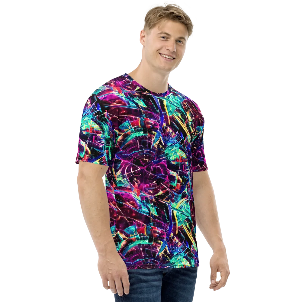 Plasma Pulse on Men's Crew Neck T-Shirt — Right