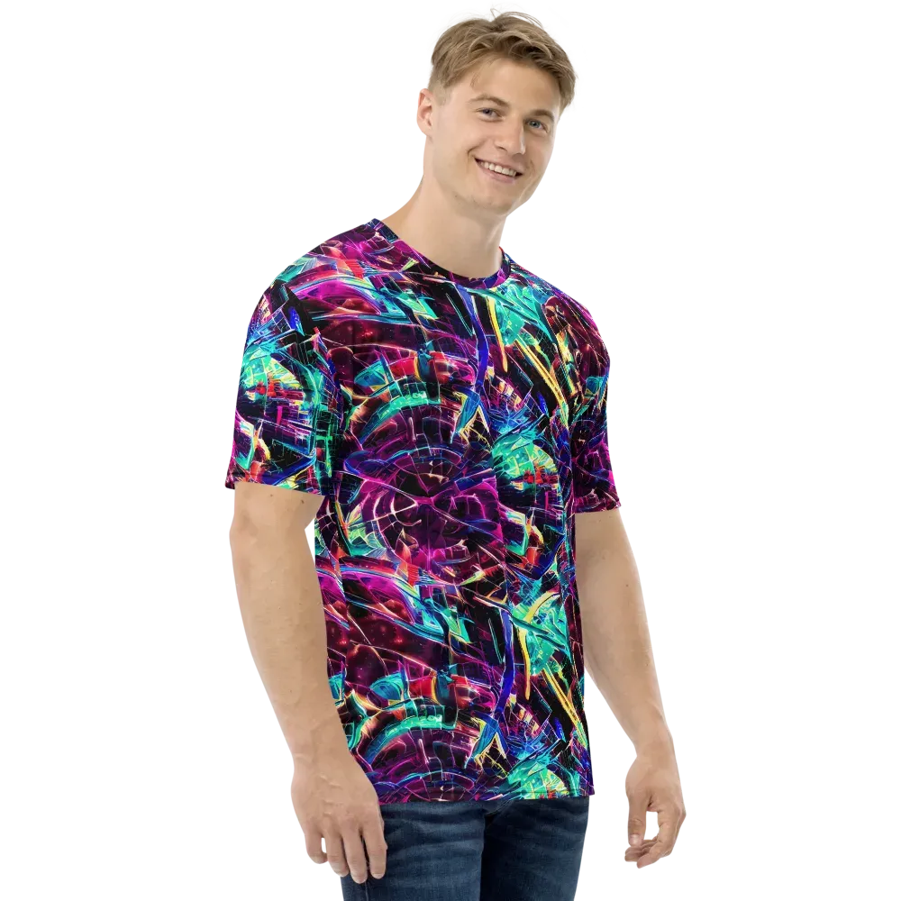 Plasma Pulse on Men's Crew Neck T-Shirt — Right