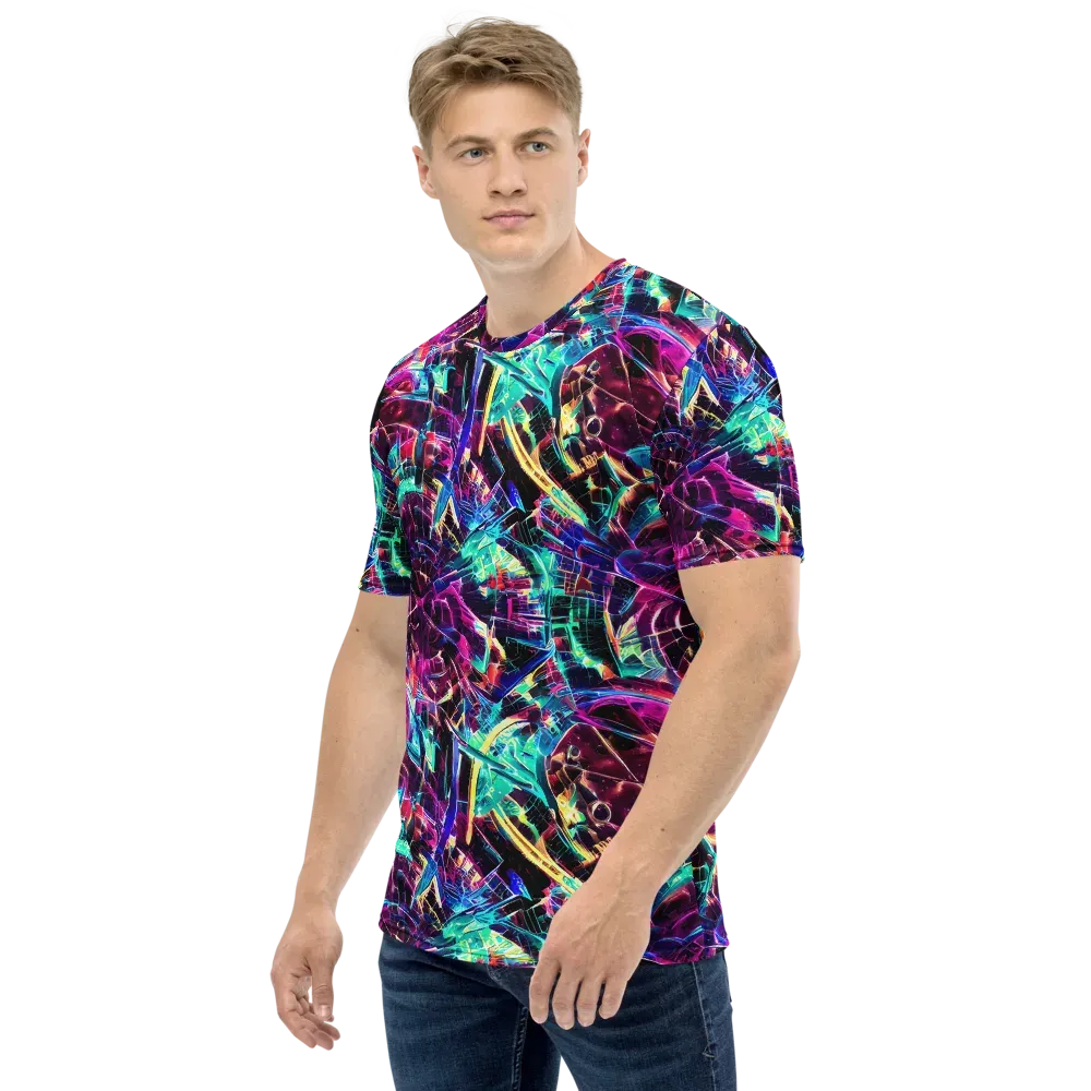 Plasma Pulse on Men's Crew Neck T-Shirt — Left