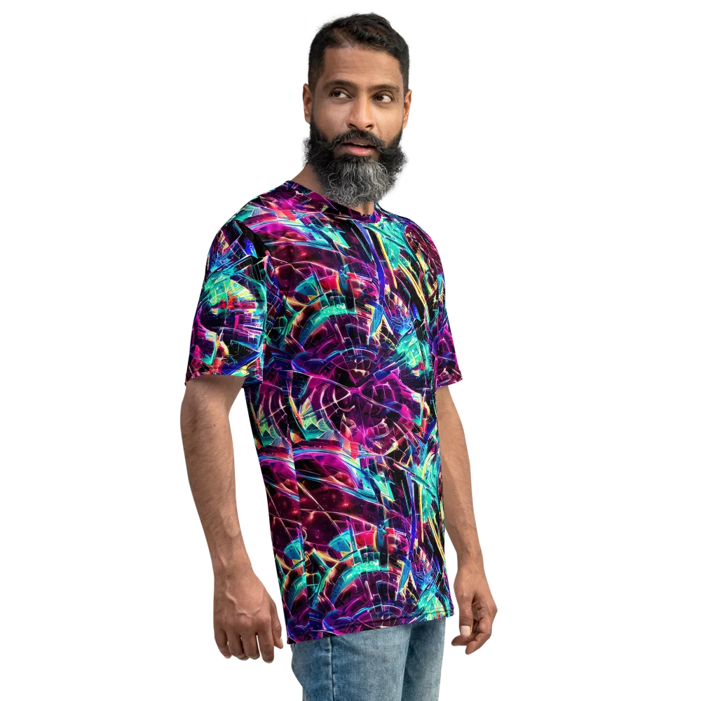 Plasma Pulse on Men's Crew Neck T-Shirt — Right