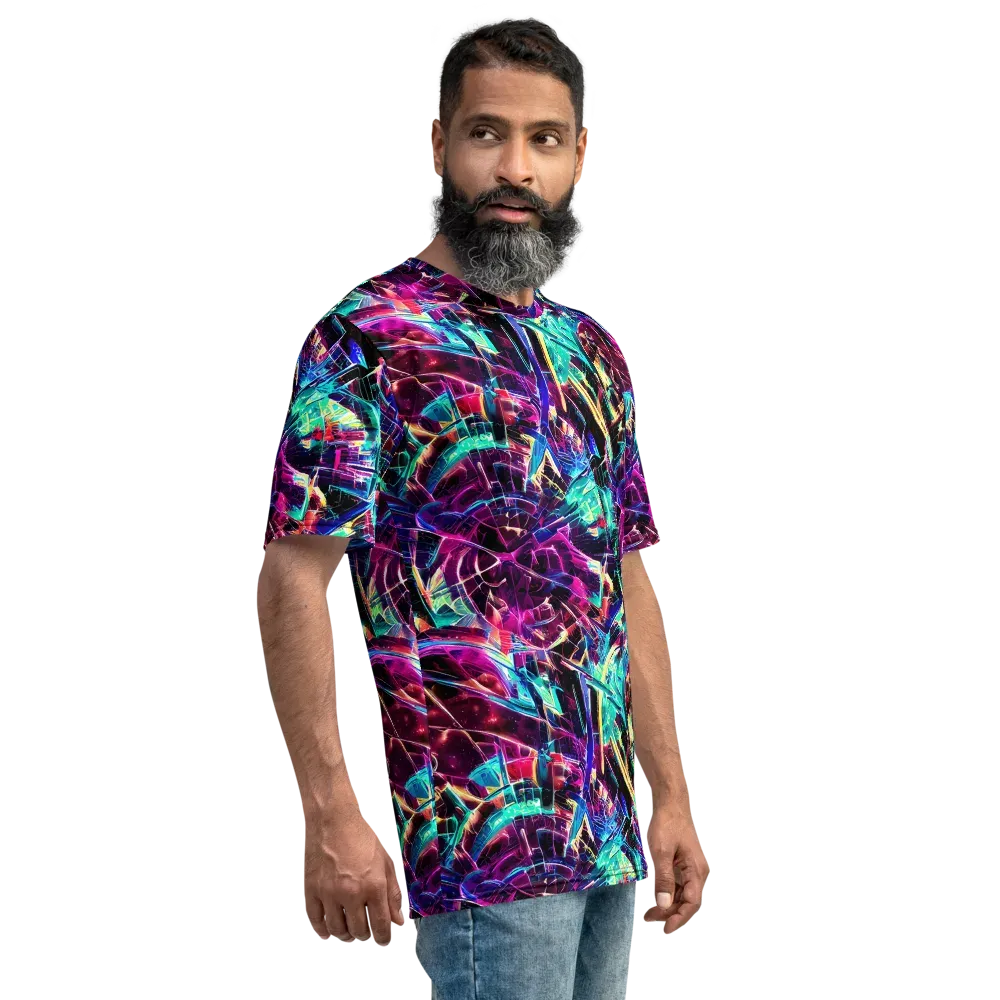 Plasma Pulse on Men's Crew Neck T-Shirt — Right