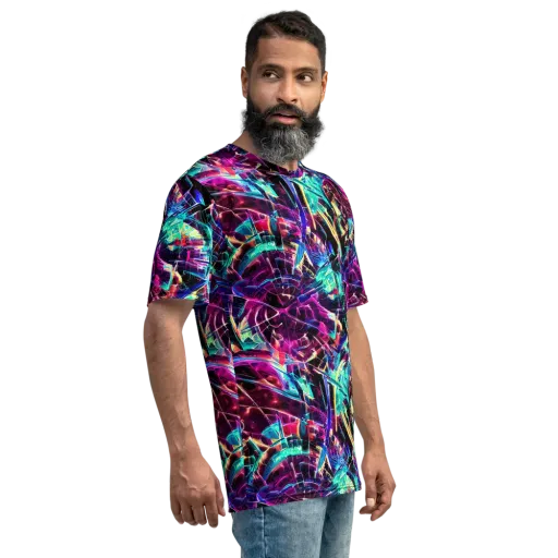 Plasma Pulse on a Men's Crew Neck T-Shirt