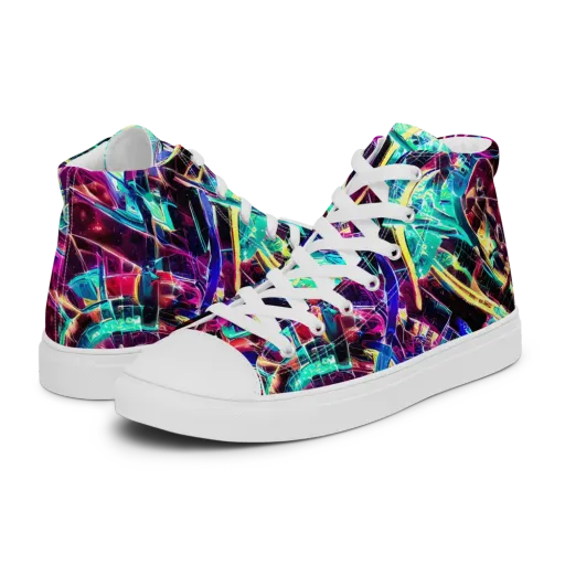 Plasma Pulse on a Men's High Top Canvas Shoes